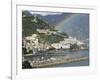 Rainbow over a Town, Almafi, Amalfi Coast, Campania, Italy-null-Framed Photographic Print