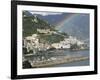 Rainbow over a Town, Almafi, Amalfi Coast, Campania, Italy-null-Framed Photographic Print