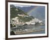 Rainbow over a Town, Almafi, Amalfi Coast, Campania, Italy-null-Framed Photographic Print