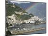 Rainbow over a Town, Almafi, Amalfi Coast, Campania, Italy-null-Mounted Photographic Print