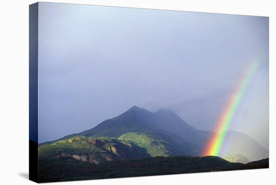 Rainbow over Alaskan Mountain-Paul Souders-Stretched Canvas