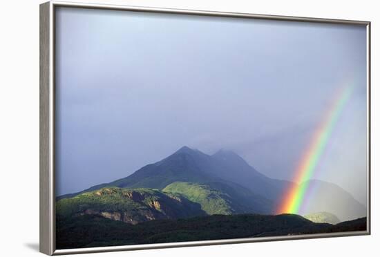 Rainbow over Alaskan Mountain-Paul Souders-Framed Photographic Print
