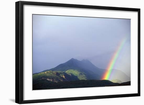 Rainbow over Alaskan Mountain-Paul Souders-Framed Photographic Print