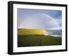 Rainbow Over Chimney Rock, California-George Oze-Framed Photographic Print