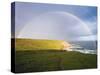 Rainbow Over Chimney Rock, California-George Oze-Stretched Canvas