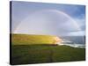 Rainbow Over Chimney Rock, California-George Oze-Stretched Canvas