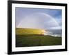 Rainbow Over Chimney Rock, California-George Oze-Framed Photographic Print