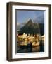 Rainbow Over Colourful Fishing Village of Hamnoy, Moskenesoya, Lofoten Islands, Nordland, Norway-Gavin Hellier-Framed Photographic Print