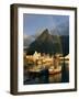 Rainbow Over Colourful Fishing Village of Hamnoy, Moskenesoya, Lofoten Islands, Nordland, Norway-Gavin Hellier-Framed Photographic Print