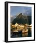 Rainbow Over Colourful Fishing Village of Hamnoy, Moskenesoya, Lofoten Islands, Nordland, Norway-Gavin Hellier-Framed Photographic Print