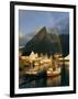 Rainbow Over Colourful Fishing Village of Hamnoy, Moskenesoya, Lofoten Islands, Nordland, Norway-Gavin Hellier-Framed Photographic Print