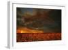 Rainbow over Field, Storm-null-Framed Photographic Print