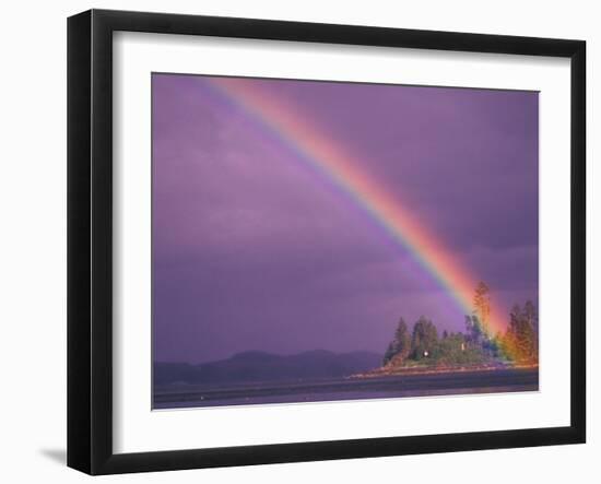 Rainbow Over Frederick Sound, Inside Passage, Southeast Alaska, USA-Stuart Westmoreland-Framed Premium Photographic Print