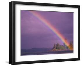 Rainbow Over Frederick Sound, Inside Passage, Southeast Alaska, USA-Stuart Westmoreland-Framed Premium Photographic Print