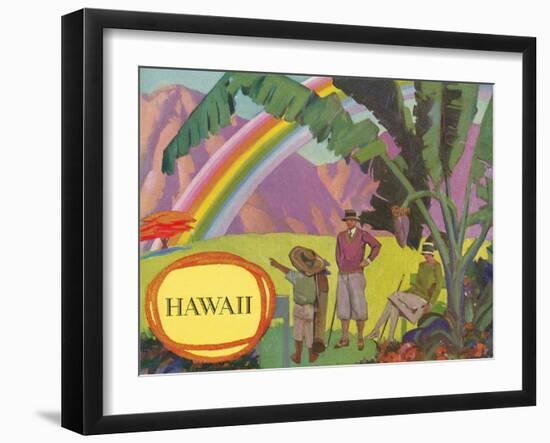 Rainbow over Hawaii-null-Framed Art Print