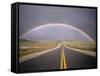 Rainbow Over Highway, CA-Thomas Winz-Framed Stretched Canvas