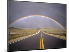 Rainbow Over Highway, CA-Thomas Winz-Mounted Photographic Print