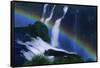 Rainbow over Iguazu Falls-W. Perry Conway-Framed Stretched Canvas