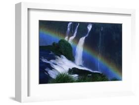 Rainbow over Iguazu Falls-W. Perry Conway-Framed Photographic Print