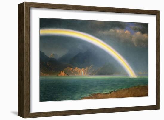 Rainbow Over Jenny Lake, Wyoming-Albert Bierstadt-Framed Giclee Print