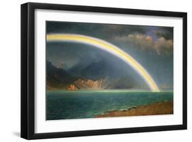 Rainbow Over Jenny Lake, Wyoming-Albert Bierstadt-Framed Giclee Print