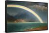 Rainbow Over Jenny Lake, Wyoming-Albert Bierstadt-Framed Stretched Canvas