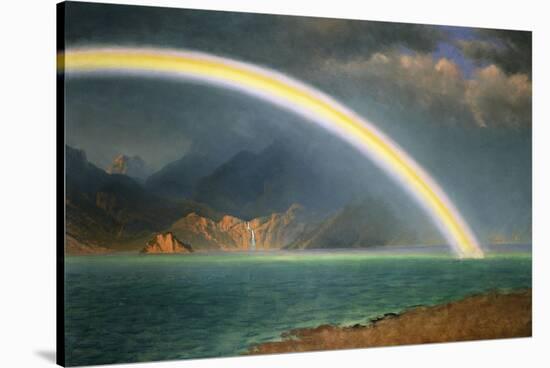 Rainbow Over Jenny Lake, Wyoming-Albert Bierstadt-Stretched Canvas