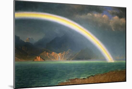 Rainbow Over Jenny Lake, Wyoming-Albert Bierstadt-Mounted Premium Giclee Print