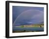 Rainbow over Lake Tekapo, Canterbury, South Island, New Zealand, Pacific-Jeremy Bright-Framed Photographic Print