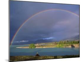 Rainbow over Lake Tekapo, Canterbury, South Island, New Zealand, Pacific-Jeremy Bright-Mounted Photographic Print