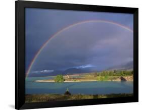 Rainbow over Lake Tekapo, Canterbury, South Island, New Zealand, Pacific-Jeremy Bright-Framed Photographic Print