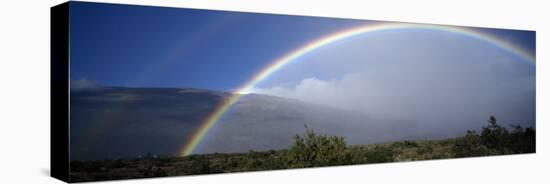 Rainbow over Mauna Loa Mountain, Hawaii Volcanoes National Park, Big Island of Hawaii, Hawaii, USA-null-Stretched Canvas