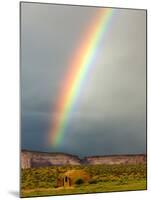 Rainbow over Navajo Hogan, Monument Valley Navajo Tribal Park, Utah, USA-Charles Crust-Mounted Photographic Print