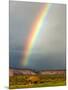 Rainbow over Navajo Hogan, Monument Valley Navajo Tribal Park, Utah, USA-Charles Crust-Mounted Photographic Print