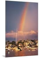 Rainbow over Oaks Bluffs on Martha's Vineyard-Jon Hicks-Mounted Premium Photographic Print