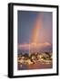 Rainbow over Oaks Bluffs on Martha's Vineyard-Jon Hicks-Framed Photographic Print