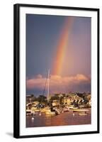 Rainbow over Oaks Bluffs on Martha's Vineyard-Jon Hicks-Framed Photographic Print