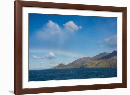 Rainbow over Ocean Harbour, South Georgia, Antarctica, Polar Regions-Michael Runkel-Framed Photographic Print