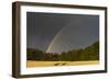 Rainbow over Ripening Cornfield-null-Framed Photographic Print