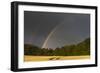 Rainbow over Ripening Cornfield-null-Framed Photographic Print