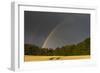 Rainbow over Ripening Cornfield-null-Framed Photographic Print