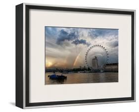 Rainbow over the London Eye-Trey Ratcliff-Framed Photographic Print