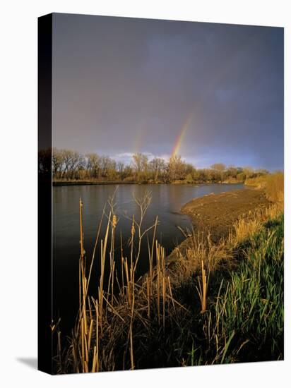 Rainbow over the North Platte River, Nebraska, USA-Chuck Haney-Stretched Canvas