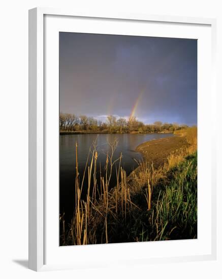 Rainbow over the North Platte River, Nebraska, USA-Chuck Haney-Framed Photographic Print