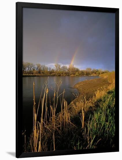 Rainbow over the North Platte River, Nebraska, USA-Chuck Haney-Framed Photographic Print