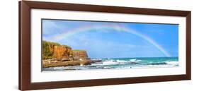 Rainbow over the Sea Panorama-null-Framed Art Print