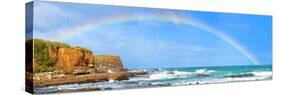 Rainbow over the Sea Panorama-null-Stretched Canvas