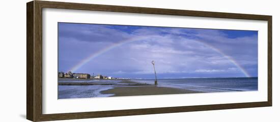 Rainbow over the Sea, Portobello, Edinburgh, Scotland-null-Framed Photographic Print