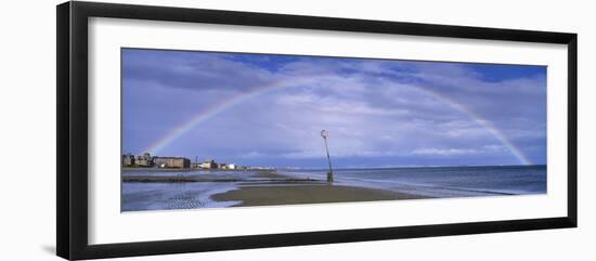 Rainbow over the Sea, Portobello, Edinburgh, Scotland-null-Framed Photographic Print