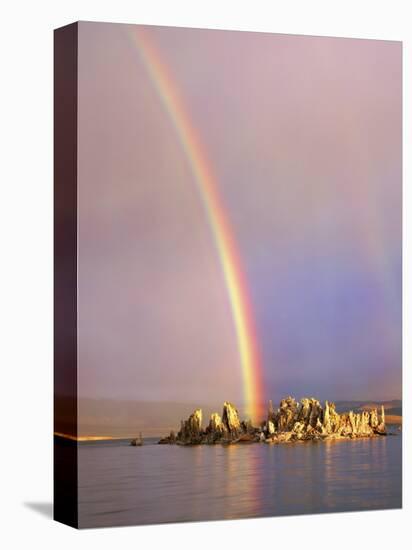 Rainbow Over Tufa Formations on Mono Lake, Sierra Nevada Mountains, California, USA-Christopher Talbot Frank-Stretched Canvas